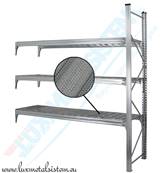 RAYONNAGE Mi-Lourd - Tablettes perforées 50 % - P. 45 cm à 85 cm
