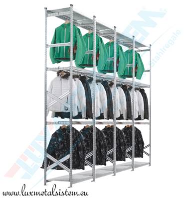 Rayonnage penderie H. 1.84 m